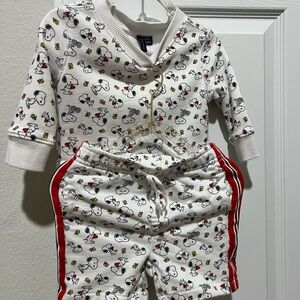 Valentines Infant Boys Snoopy Set - Red and White